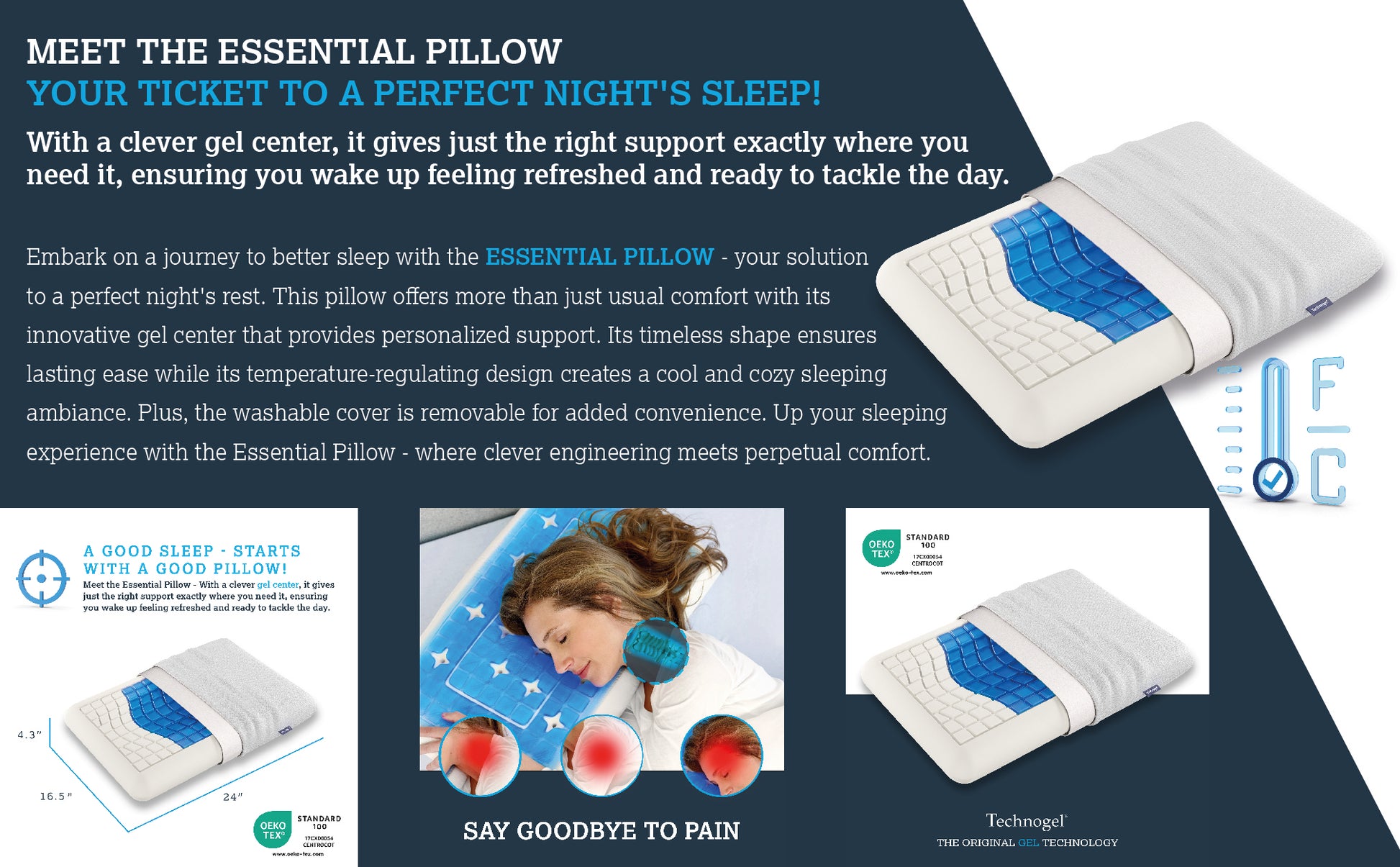 Technogel Essential Cooling Gel Pillow