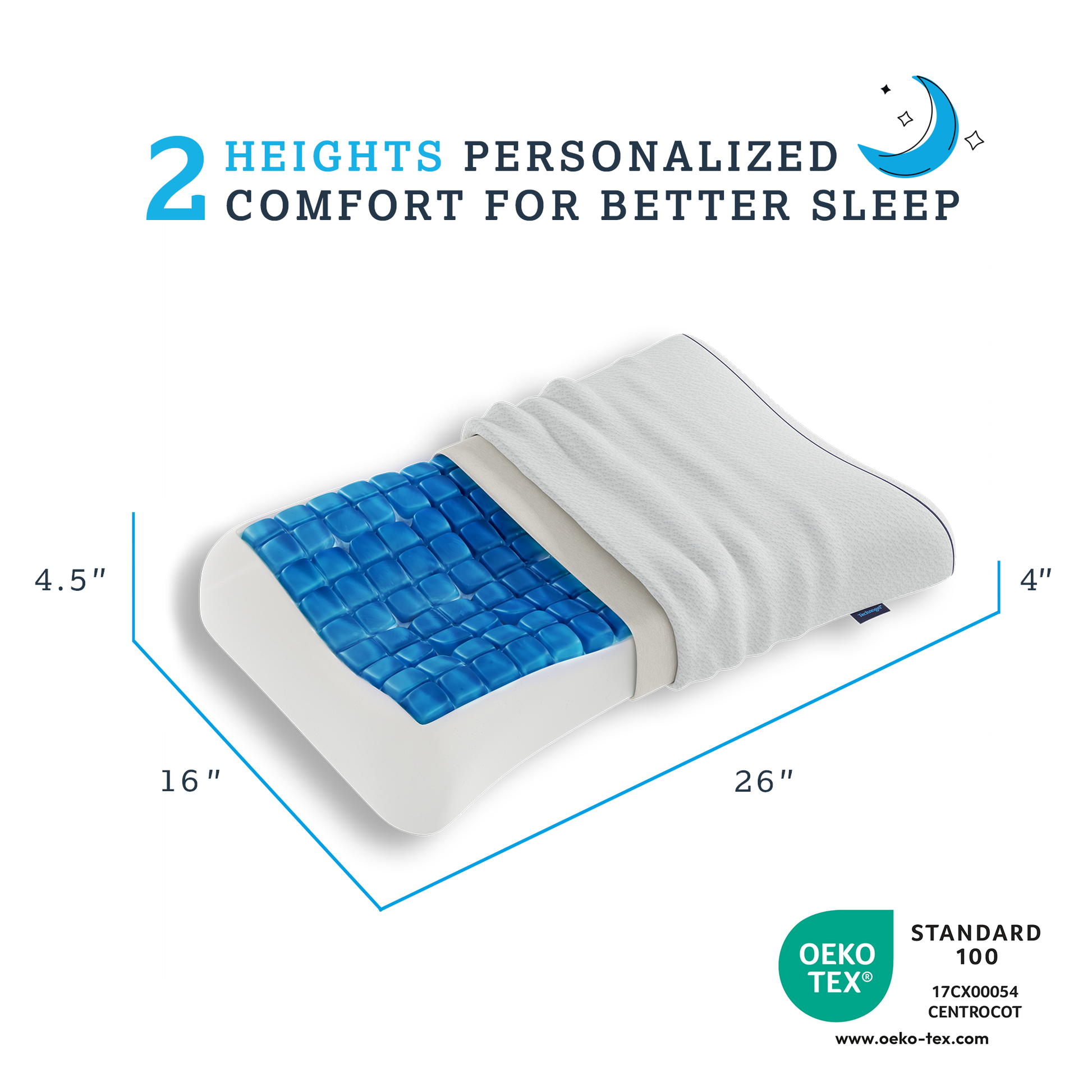 Technogel Contour Cooling Gel Pillow